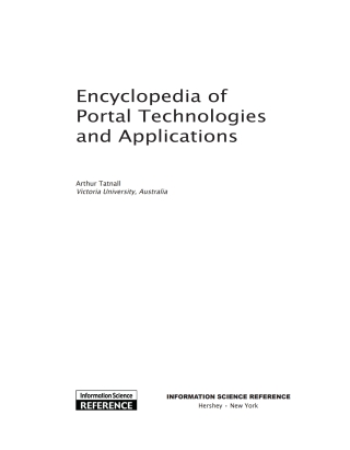 Encyclopedia of Portal Technologies and Applications