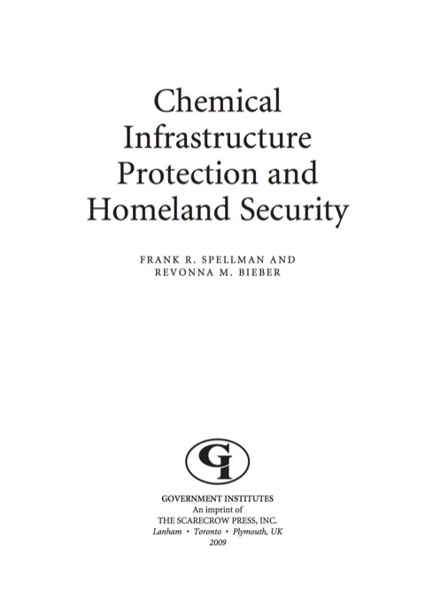 Cover image for book Chemical Infrastructure Protection and Homeland Security
