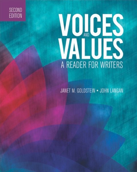 Cover image for book Voices and Values, a Reader for Writers