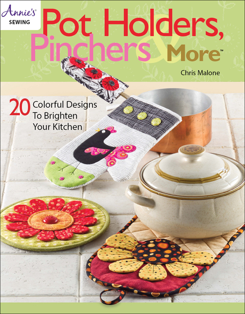 Cover image for book Pot Holders, Pinchers & More: 20 Colorful Designs to Brighten Your Kitchen