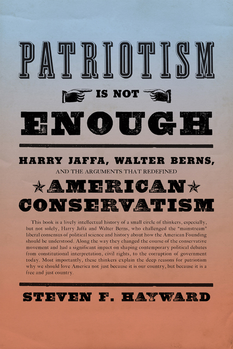 Cover image for book Patriotism Is Not Enough