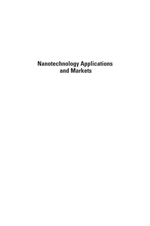 Cover image for book Nanotechnology Applications and Markets