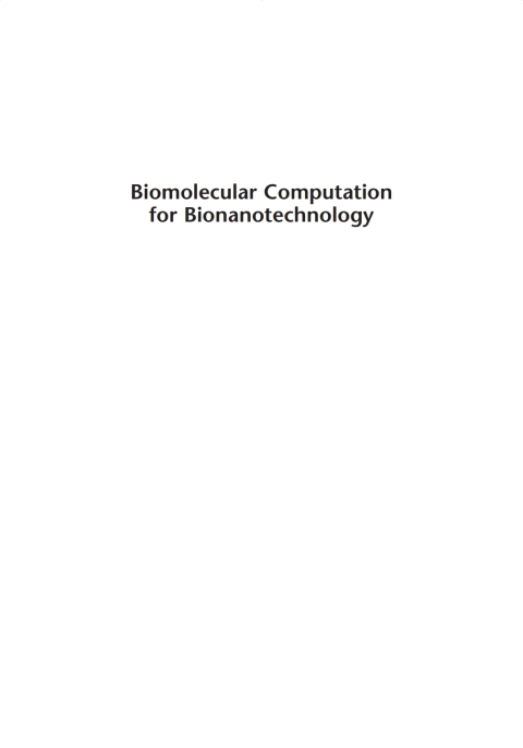 Cover image for book Biomolecular Computation for Bionanotechnology