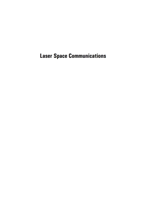 Cover image for book Laser Space Communications