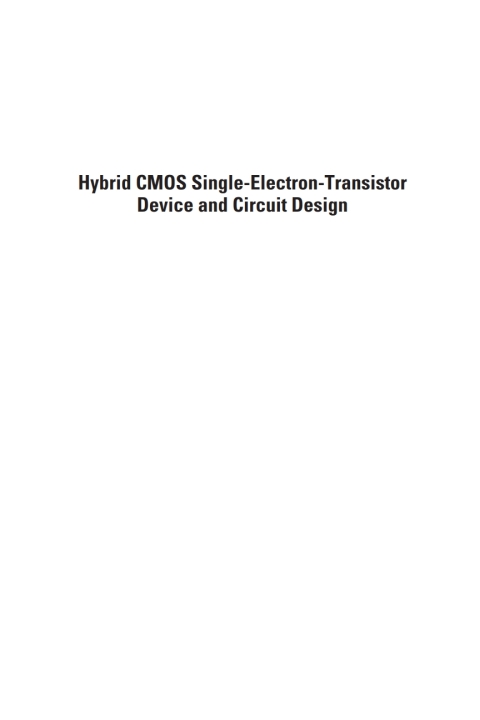 Cover image for book Hybrid CMOS Single-Electron-Transistor Device and Circuit Modeling