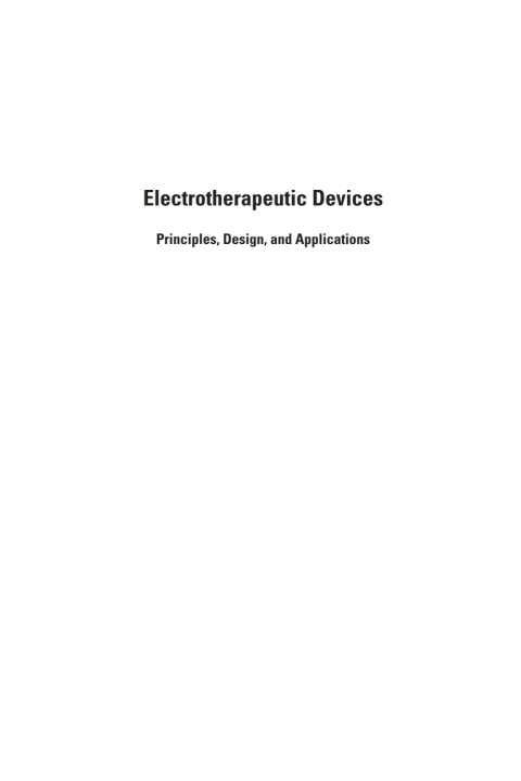 Cover image for book Electrotherapeutic Devices: Principles, Design, and Applications