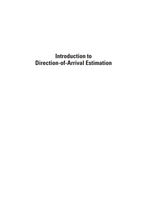 Cover image for book Introduction to Direction-of-Arrival Estimation