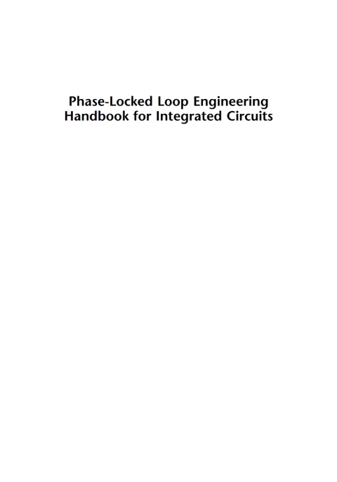 Cover image for book Phase-Locked Loop Engineering Handbook for Integrated Circuits