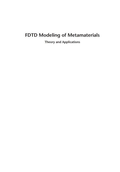 Cover image for book FDTD Modeling of Metamaterials: Theory and Applications