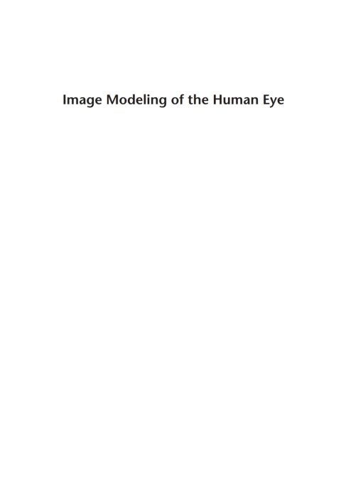 Cover image for book Image Modeling of the Human Eye