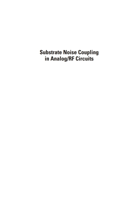 Cover image for book Substrate Noise Coupling in Analog/RF Circuits