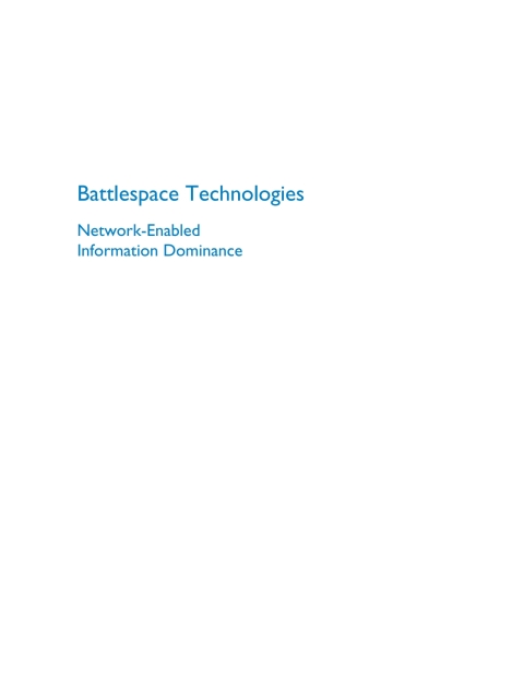 Cover image for book Battlespace Technologies: Network-Enabled Information Dominance