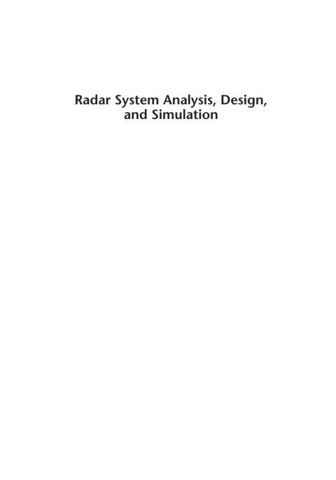Cover image for book Radar System Analysis, Design and Simulation