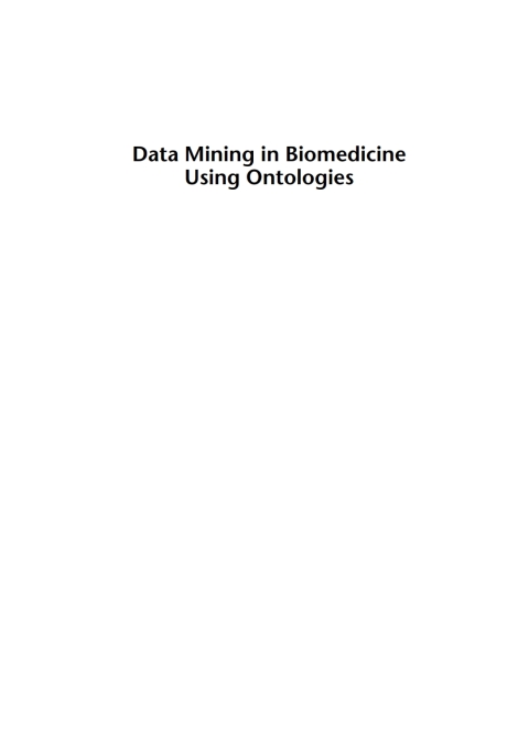 Cover image for book Data Mining Applications Using Ontologies in Biomedicine