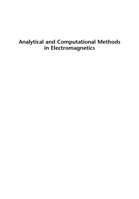 Cover image for book Analytical and Computational Methods in Electromagnetics