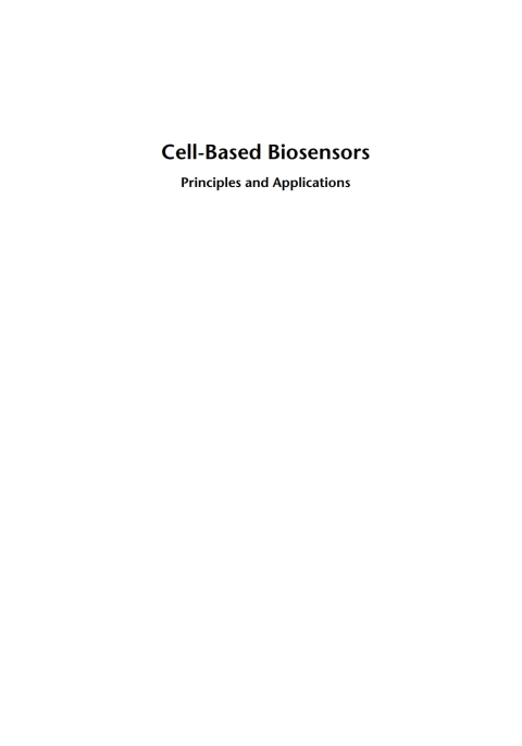 Cover image for book Cell-Based Biosensors: Principles and Applications