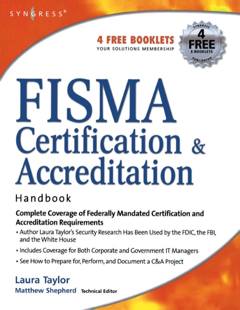 Cover image for book FISMA Certification and Accreditation Handbook