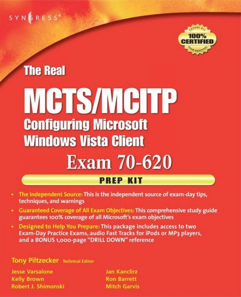 Cover image for book The Real MCTS/MCITP  Exam 70-620 Prep Kit: Independent and Complete Self-Paced Solutions