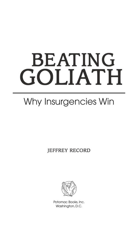 Cover image for book Beating Goliath