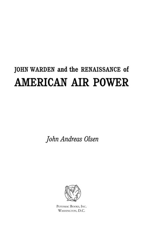 Cover image for book John Warden and the Renaissance of American Air Power