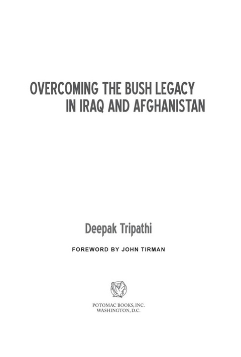 Cover image for book Overcoming the Bush Legacy in Iraq and Afghanistan