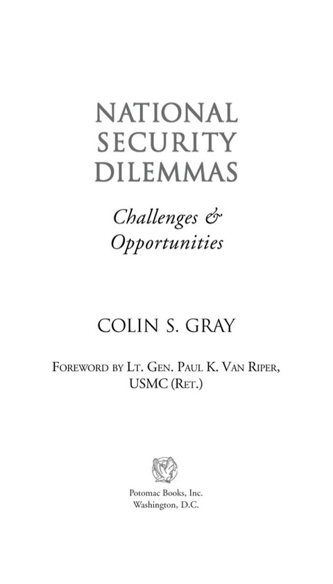 Cover image for book National Security Dilemmas