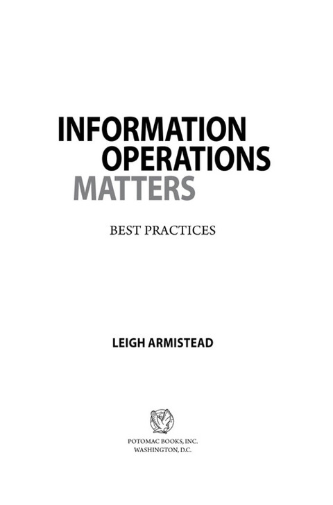 Cover image for book Information Operations Matters