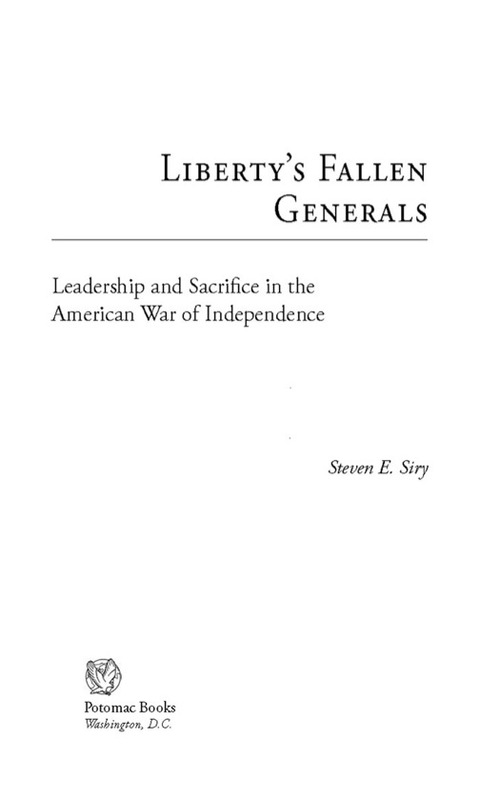 Cover image for book Liberty's Fallen Generals