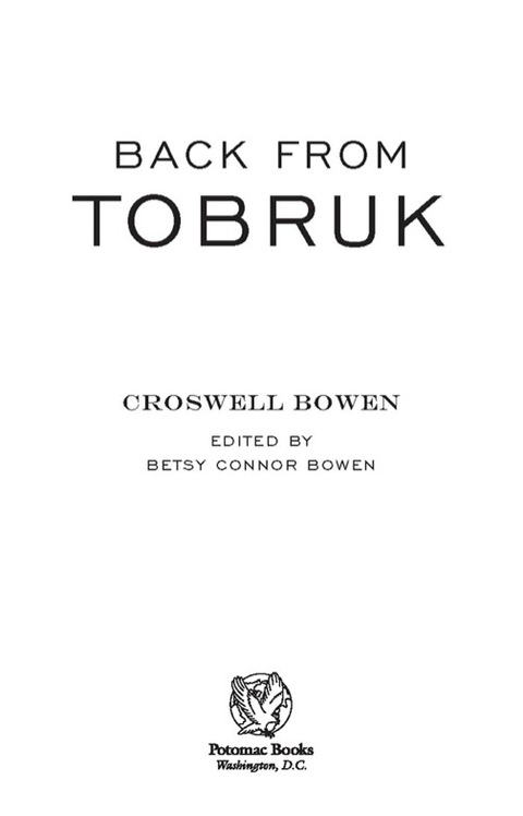 Cover image for book Back from Tobruk
