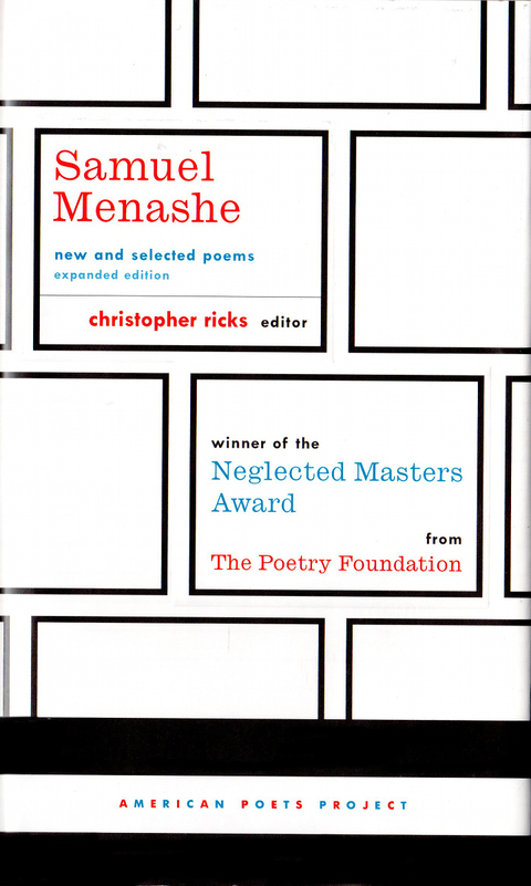 Cover image for book Samuel Menashe: New and Selected Poems