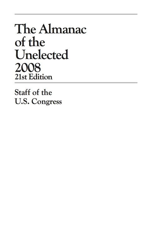 Cover image for book The Almanac of the Unelected