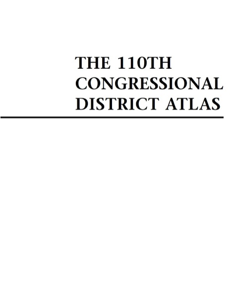 Cover image for book The 110th Congressional District Atlas