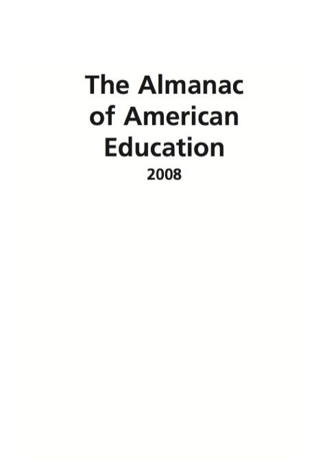Cover image for book The Almanac of American Education 2008