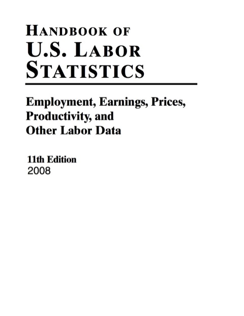 Cover image for book Handbook of U.S. Labor Statistics 2008