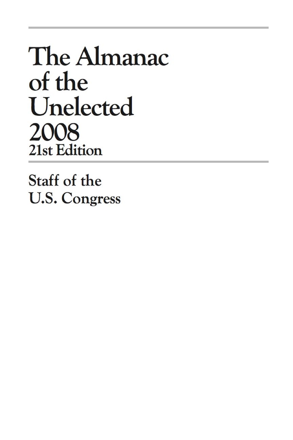 The Almanac of the Unelected (eBook) - Lisa Friedman