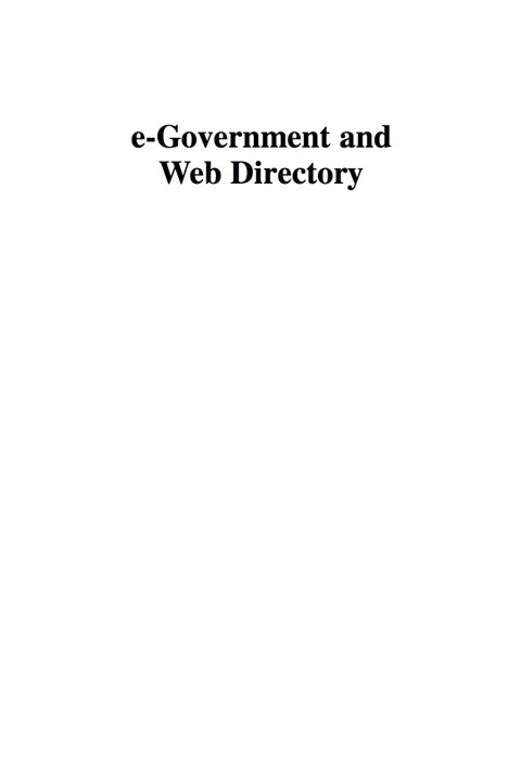 Cover image for book e-Government and Web Directory