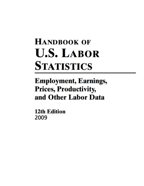 Cover image for book Handbook of U.S. Labor Statistics 2009