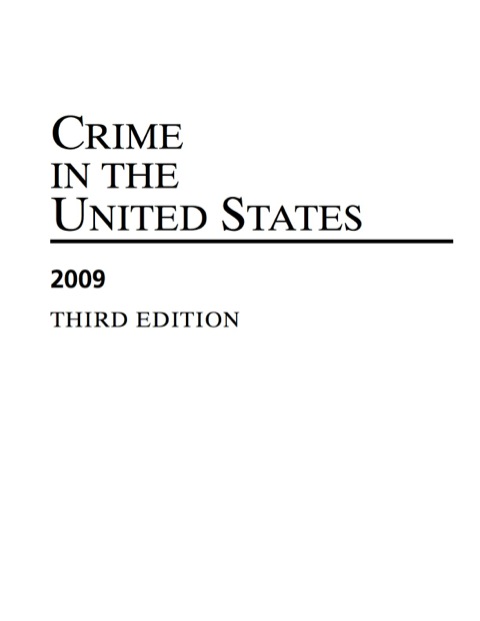 Cover image for book Crime in the United States 2009