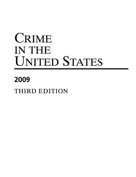 Crime in the United States 2009 