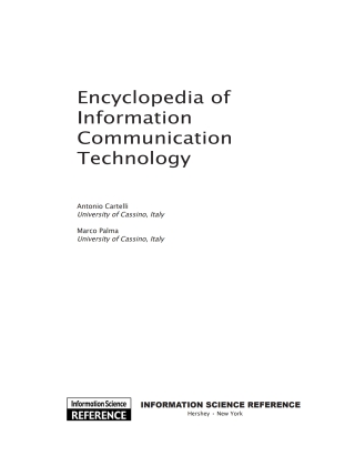 Encyclopedia of Information Communication Technology