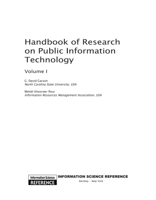 Handbook of Research on Public Information Technology