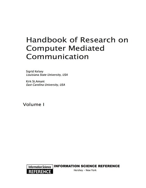 Cover image for book Handbook of Research on Computer Mediated Communication