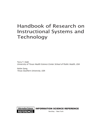 Handbook of Research on Instructional Systems and Technology