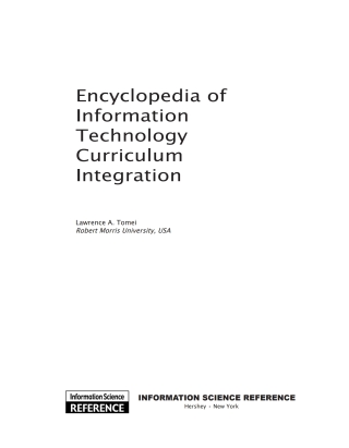 Encyclopedia of Information Technology Curriculum Integration