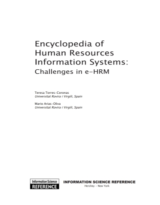 Encyclopedia of Human Resources Information Systems: Challenges in e-HRM