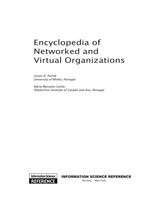 Encyclopedia of Networked and Virtual Organizations