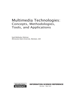 Multimedia Technologies: Concepts, Methodologies, Tools, and Applications