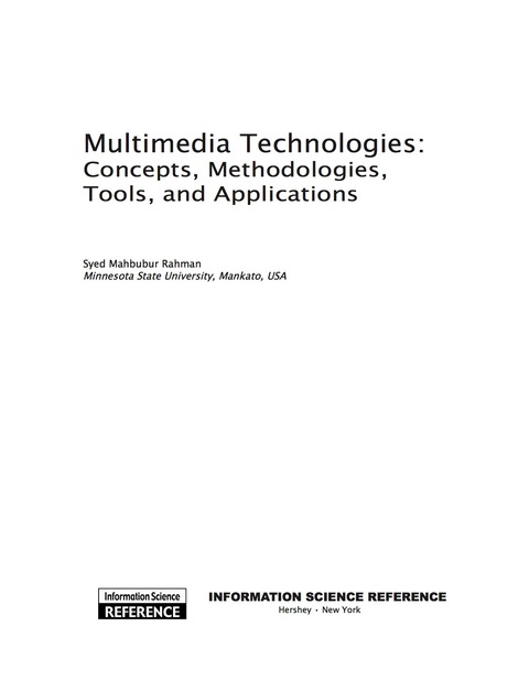 Cover image for book Multimedia Technologies