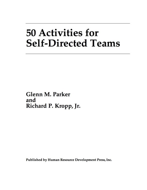 Cover image for book 50 Activities for Self Directed Teams