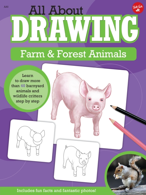 Cover image for book All About Drawing Farm & Forest Animals